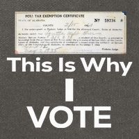 Poll Tax Exemption Certificate This Is Why I Vote Cotton Canvas Backpack