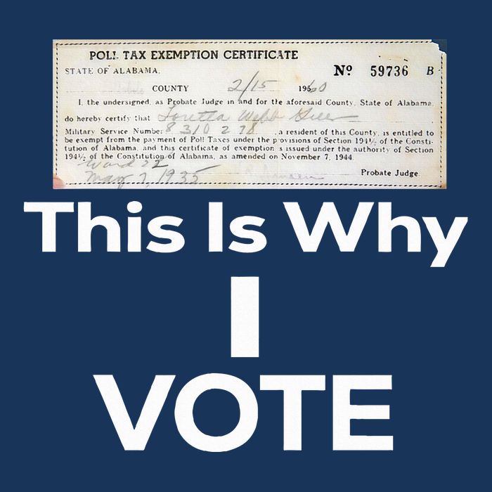 Poll Tax Exemption Certificate This Is Why I Vote Infant Baby Jersey Bodysuit