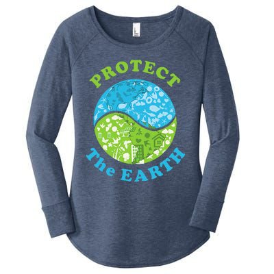 Protect The Earth Support Earth Day Gift Novelty Women's Perfect Tri Tunic Long Sleeve Shirt