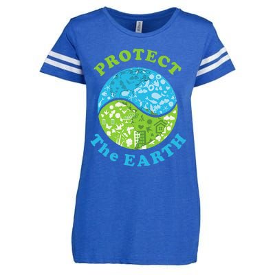 Protect The Earth Support Earth Day Gift Novelty Enza Ladies Jersey Football T-Shirt