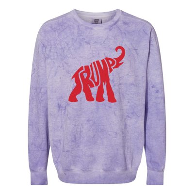 Pro Trump Elephant Trump 2024 Ultra Maga 2 Colorblast Crewneck Sweatshirt