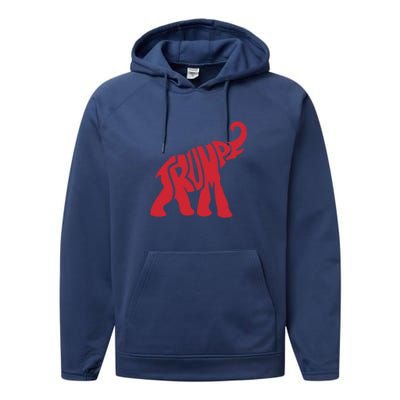 Pro Trump Elephant Trump 2024 Ultra Maga 2 Performance Fleece Hoodie