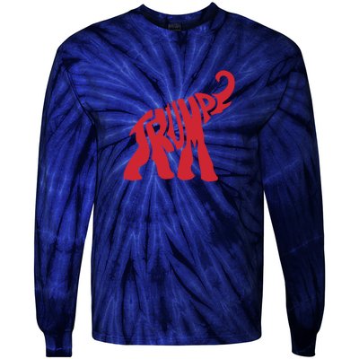 Pro Trump Elephant Trump 2024 Ultra Maga 2 Tie-Dye Long Sleeve Shirt