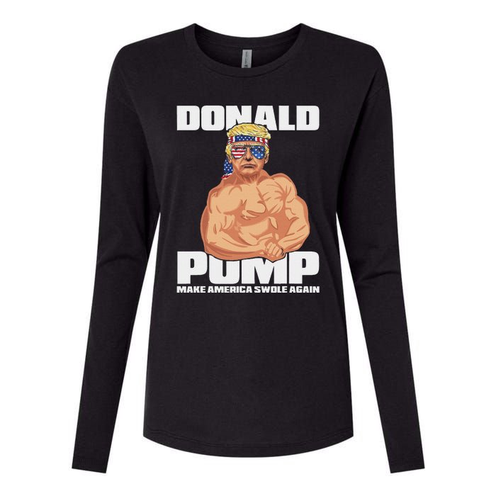 Patriotic Trump Funny July 4th Donald Pump Womens Cotton Relaxed Long Sleeve T-Shirt