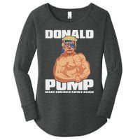 Patriotic Trump Funny July 4th Donald Pump Women's Perfect Tri Tunic Long Sleeve Shirt