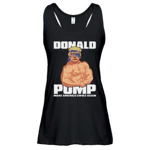 Patriotic Trump Funny July 4th Donald Pump Ladies Essential Flowy Tank