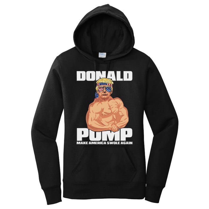 Patriotic Trump Funny July 4th Donald Pump Women's Pullover Hoodie