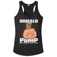 Patriotic Trump Funny July 4th Donald Pump Ladies PosiCharge Competitor Racerback Tank