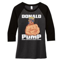 Patriotic Trump Funny July 4th Donald Pump Women's Tri-Blend 3/4-Sleeve Raglan Shirt