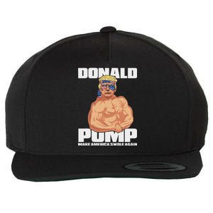 Patriotic Trump Funny July 4th Donald Pump Wool Snapback Cap