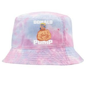 Patriotic Trump Funny July 4th Donald Pump Tie-Dyed Bucket Hat