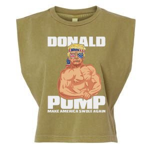 Patriotic Trump Funny July 4th Donald Pump Garment-Dyed Women's Muscle Tee