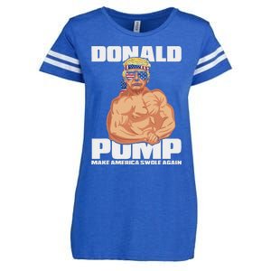 Patriotic Trump Funny July 4th Donald Pump Enza Ladies Jersey Football T-Shirt