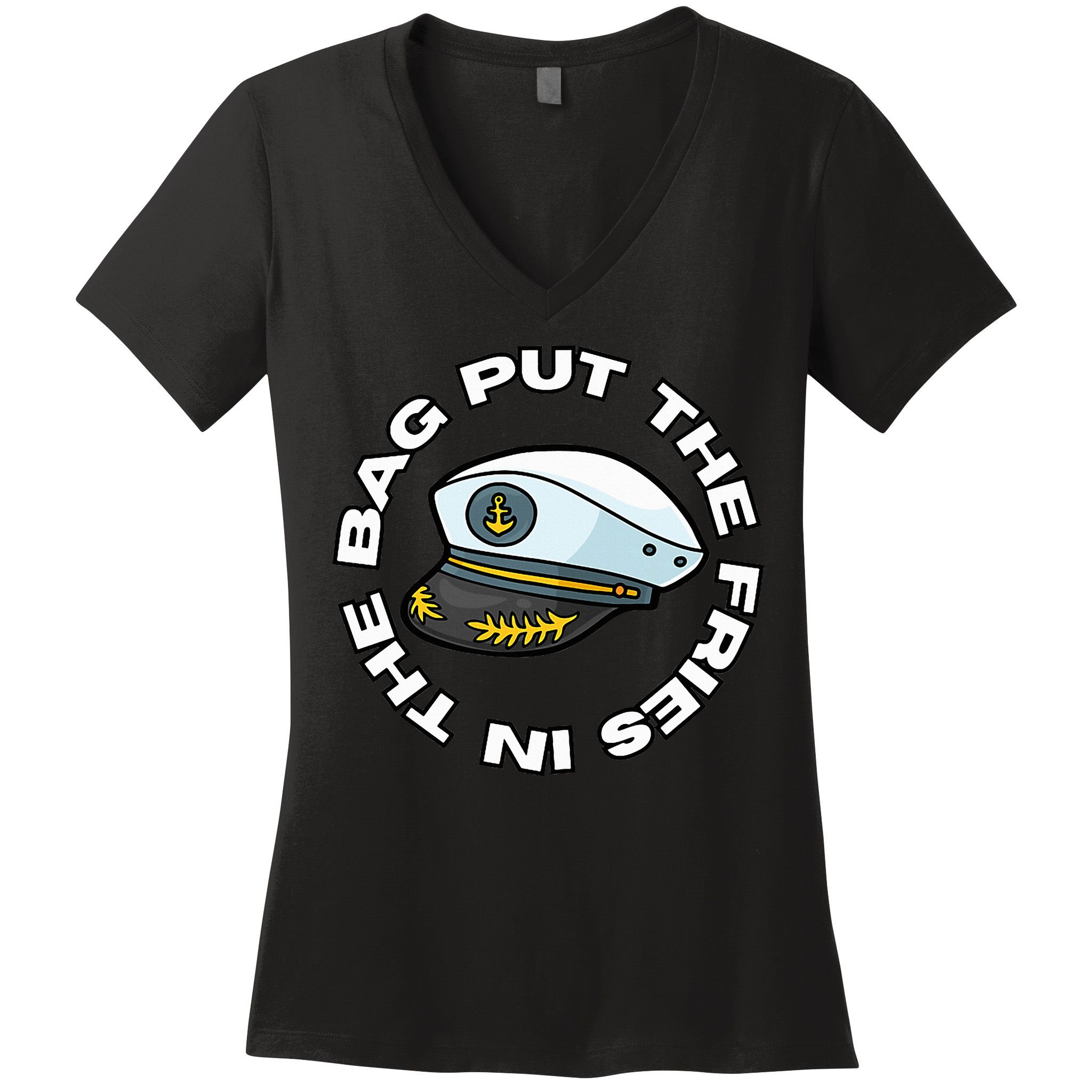 Put The Fries In The Bag Wots Josh Block Women's V-Neck T-Shirt