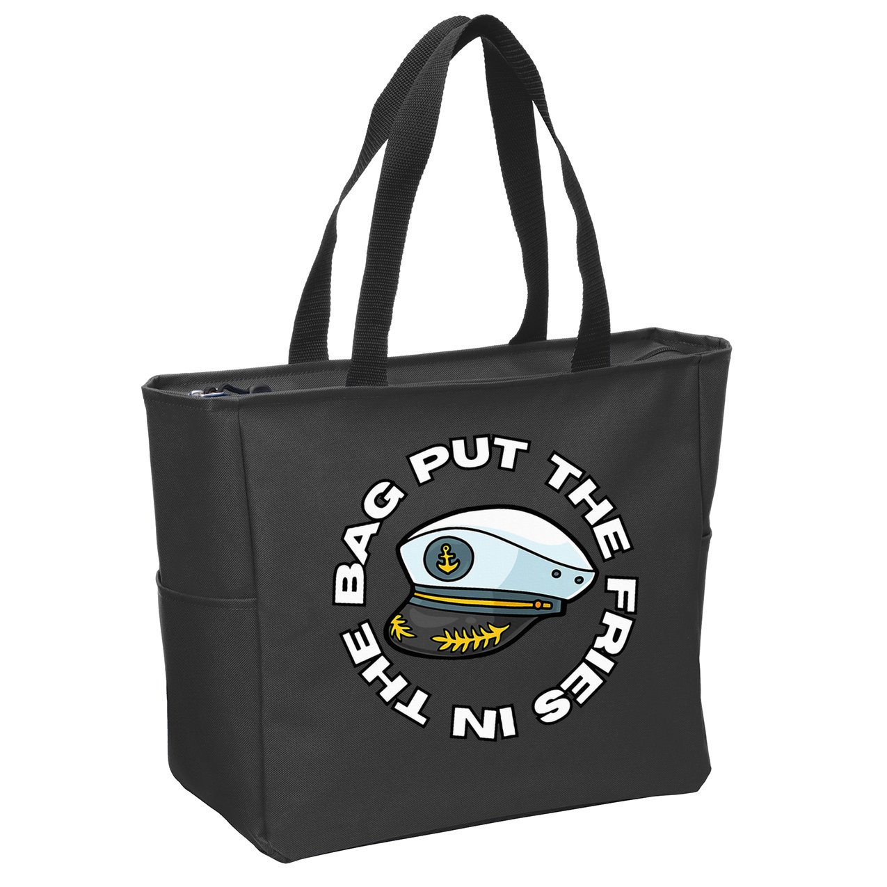 Put The Fries In The Bag Wots Josh Block Zip Tote Bag
