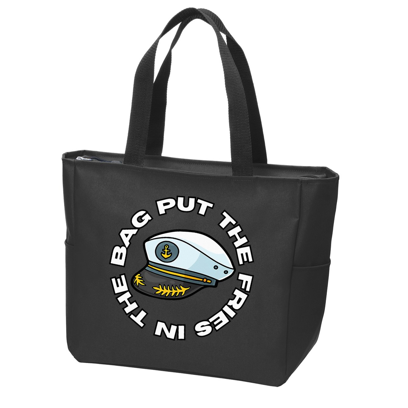 Put The Fries In The Bag Wots Josh Block Zip Tote Bag