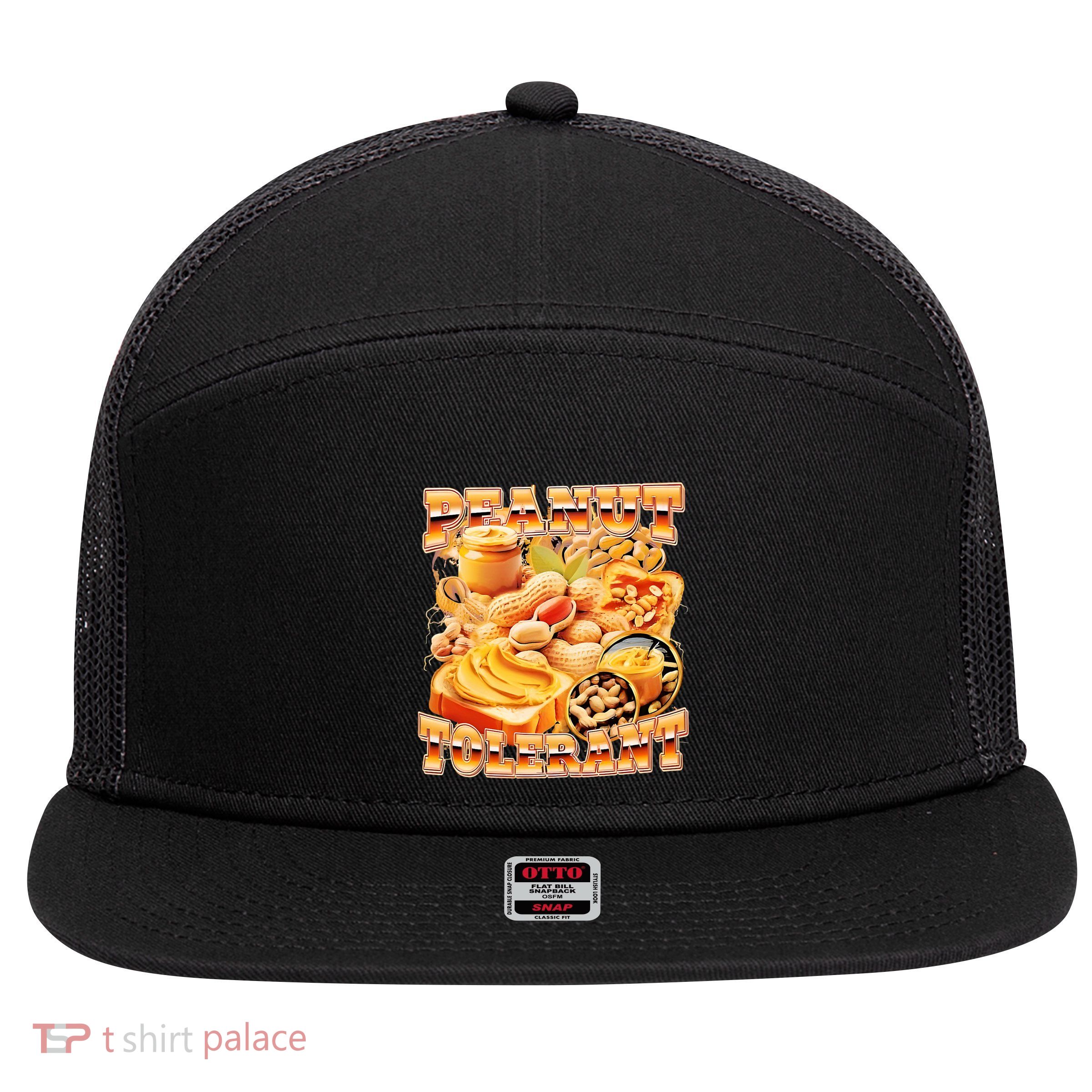 Peanut Tolerant Funny 7 Panel Mesh Trucker Snapback Hat