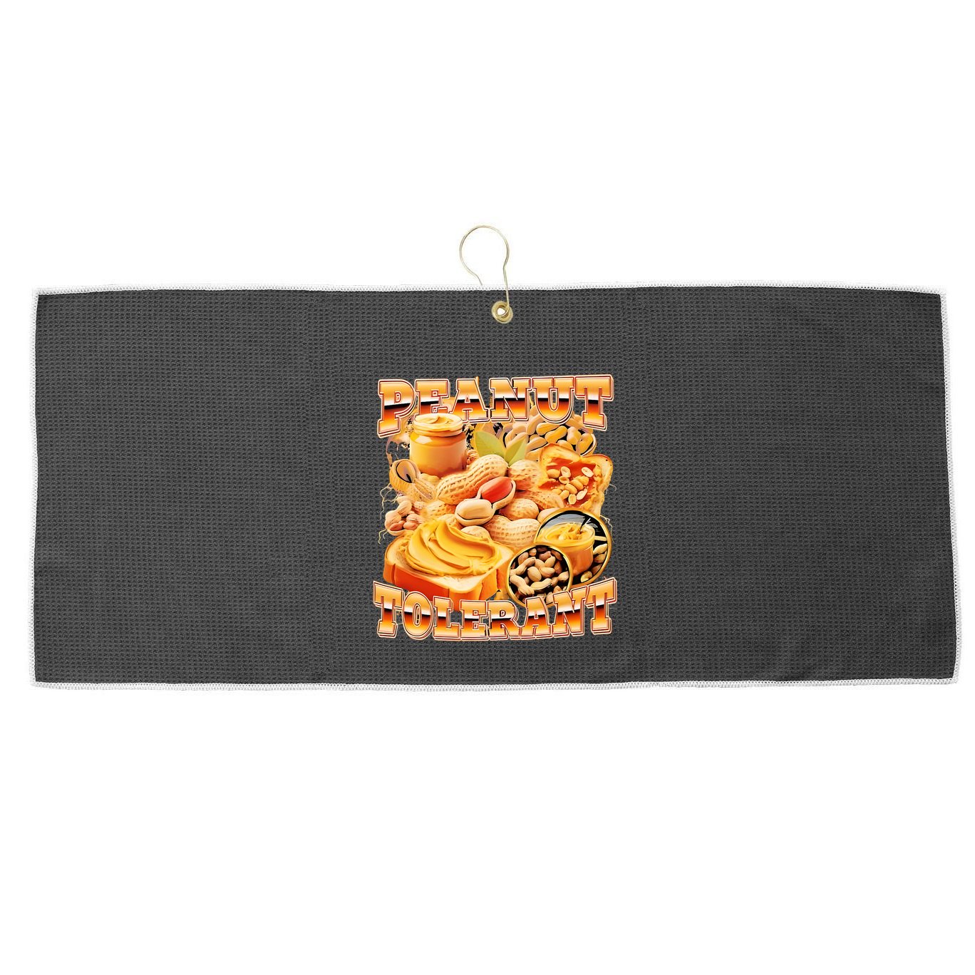 Peanut Tolerant Funny Large Microfiber Waffle Golf Towel
