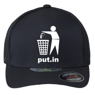 Putin Trash Funny Flexfit Unipanel Trucker Cap