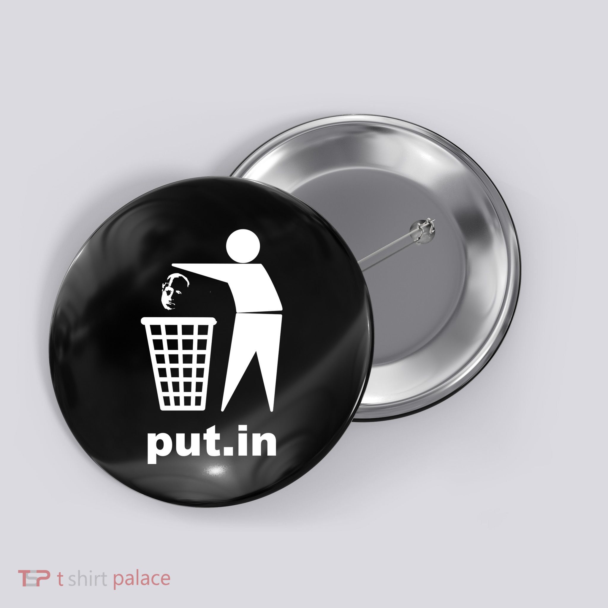 Putin Trash Funny Button