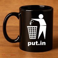 Putin Trash Funny 11oz C Handle Ceramic Mug