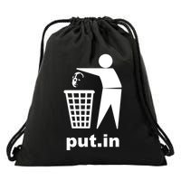 Putin Trash Funny Drawstring Bag