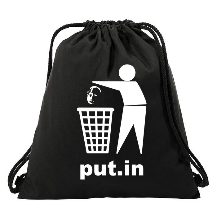 Putin Trash Funny Drawstring Bag