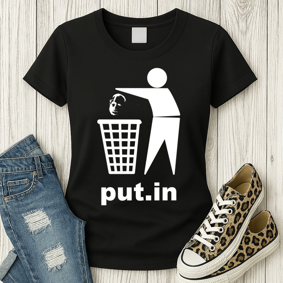 Putin Trash Funny Womens T-Shirt