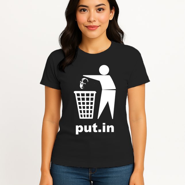 Putin Trash Funny Womens T-Shirt