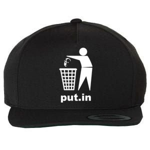 Putin Trash Funny Wool Snapback Cap