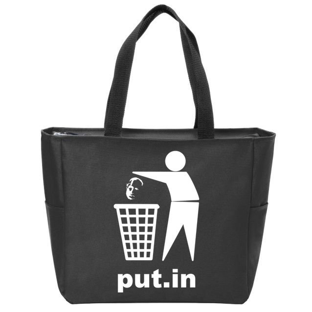 Putin Trash Funny Zip Tote Bag