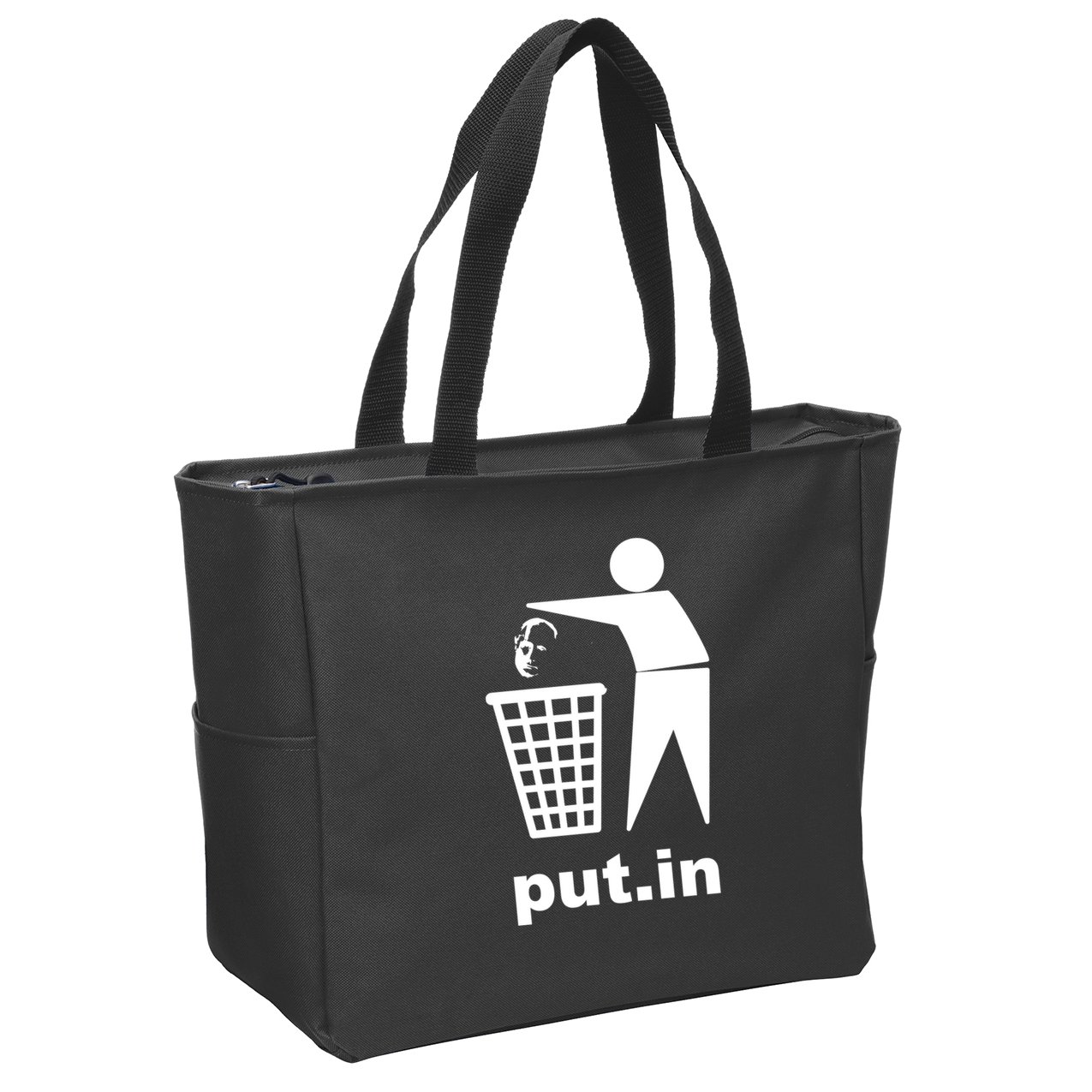 Putin Trash Funny Zip Tote Bag