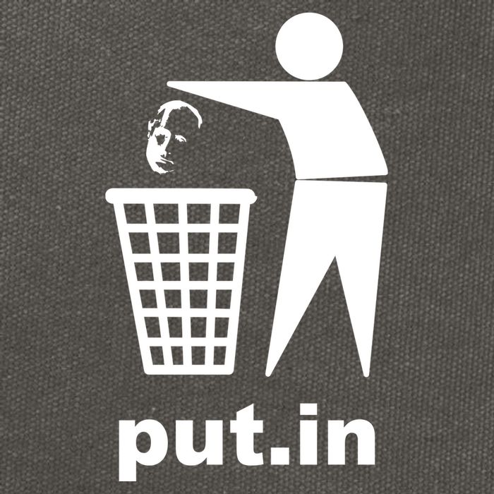 Putin Trash Funny Cotton Canvas Backpack