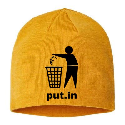 Putin Trash Funny Sustainable Beanie