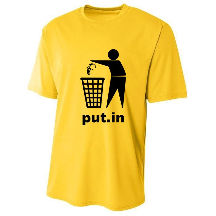 Putin Trash Funny Youth Performance Sprint T-Shirt