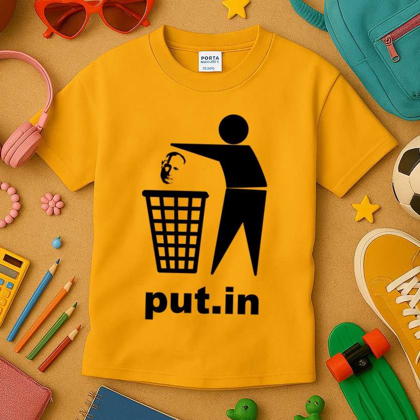 Putin Trash Funny Kids T-Shirt