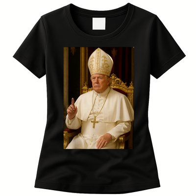 Pope Trump Funny President Trump Wants To Be The Next Pope Womens T-Shirt
