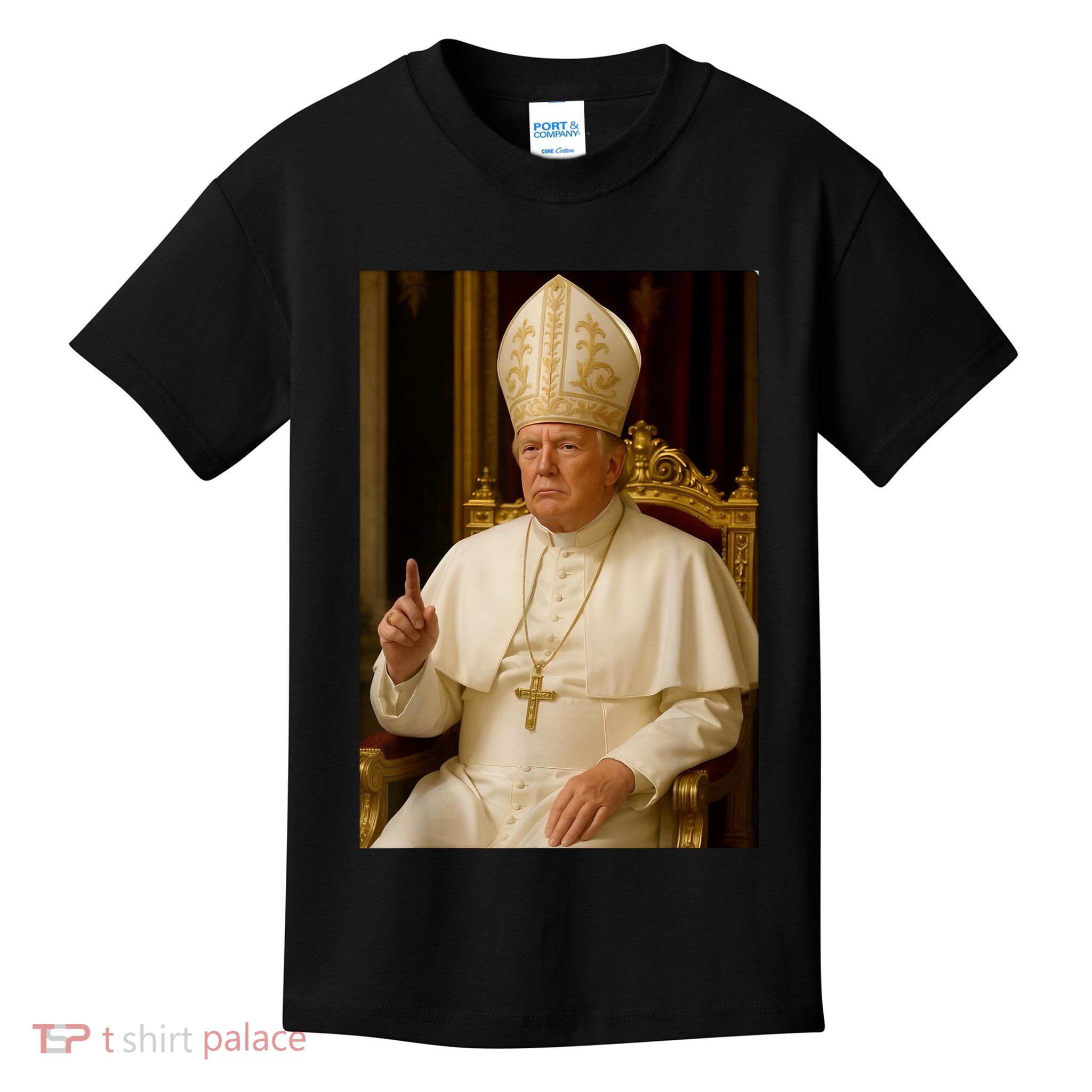 Pope Trump Funny President Trump Wants To Be The Next Pope Kids T-Shirt