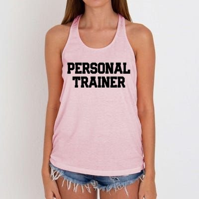 Personal Trainer Fitness Instructor Gym Training Gift Funny Gift Women's Knotted Racerback Tank