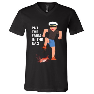 Put The Fries In The Bag Josh Block Wots V-Neck T-Shirt