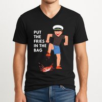Put The Fries In The Bag Josh Block Wots V-Neck T-Shirt