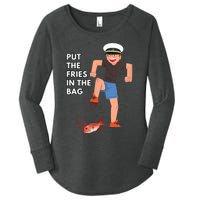 Put The Fries In The Bag Josh Block Wots Women's Perfect Tri Tunic Long Sleeve Shirt