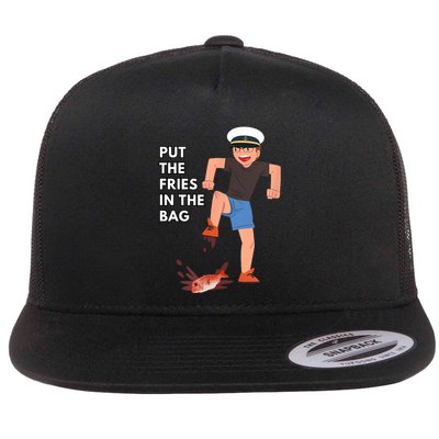 Put The Fries In The Bag Josh Block Wots Flat Bill Trucker Hat