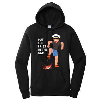 Put The Fries In The Bag Josh Block Wots Women's Pullover Hoodie