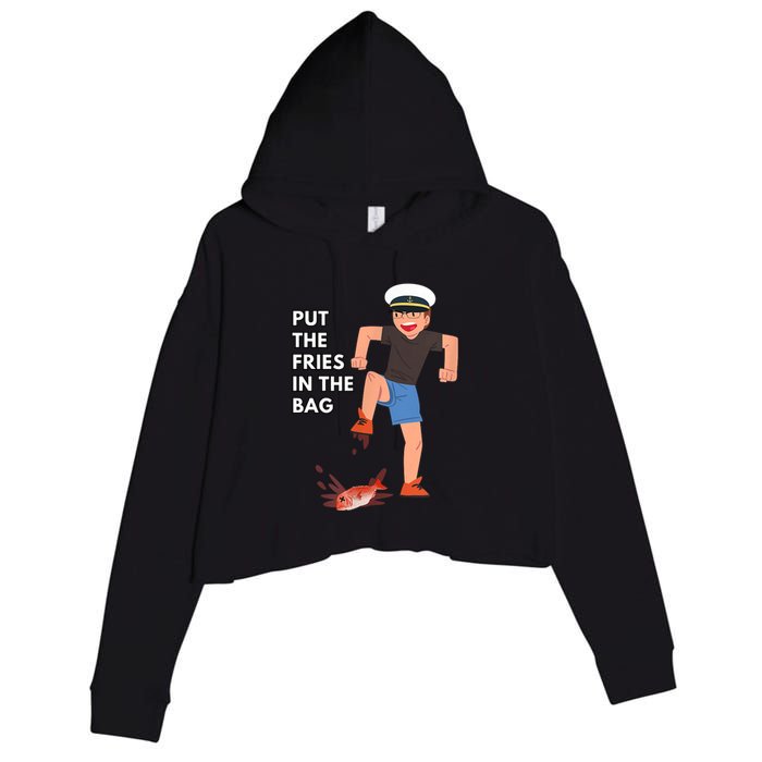 Put The Fries In The Bag Josh Block Wots Crop Fleece Hoodie