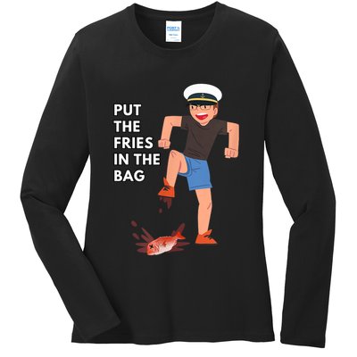 Put The Fries In The Bag Josh Block Wots Ladies Long Sleeve Shirt