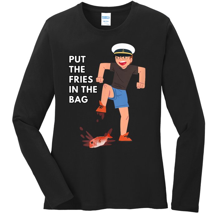 Put The Fries In The Bag Josh Block Wots Ladies Long Sleeve Shirt