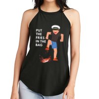 Put The Fries In The Bag Josh Block Wots Women's Perfect Tri Rocker Tank