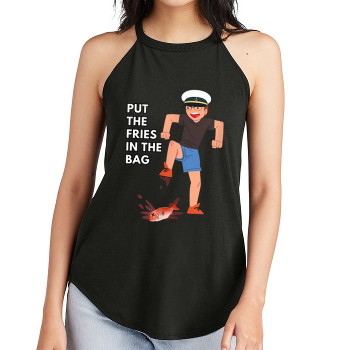 Put The Fries In The Bag Josh Block Wots Women's Perfect Tri Rocker Tank