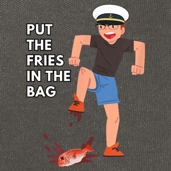 Put The Fries In The Bag Josh Block Wots Cotton Canvas Backpack